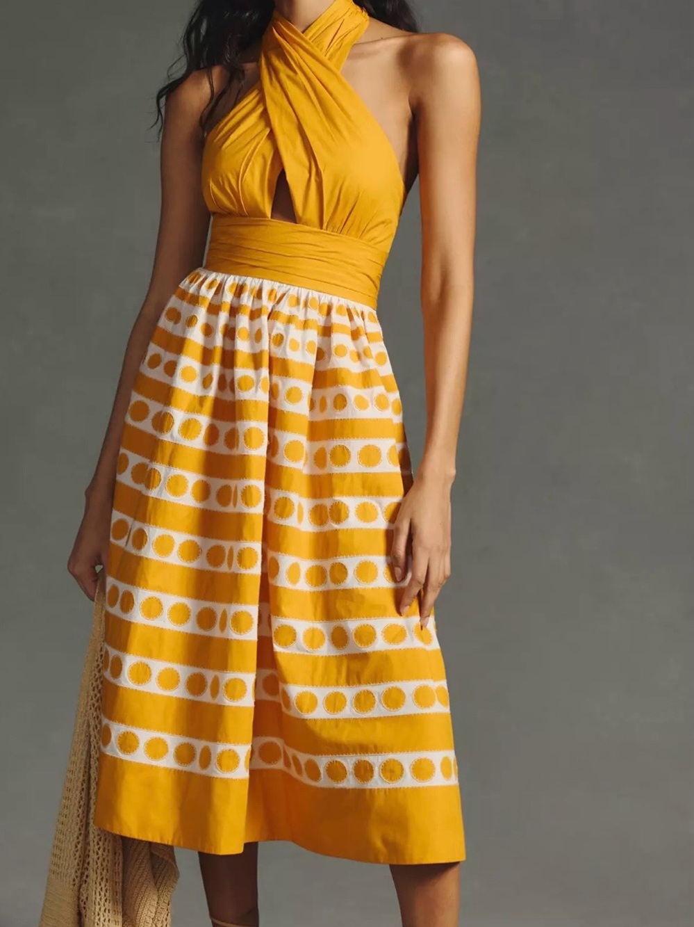 Maeve A-Line Halter Dress Small